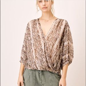 Lovestitch snakeskin print top M